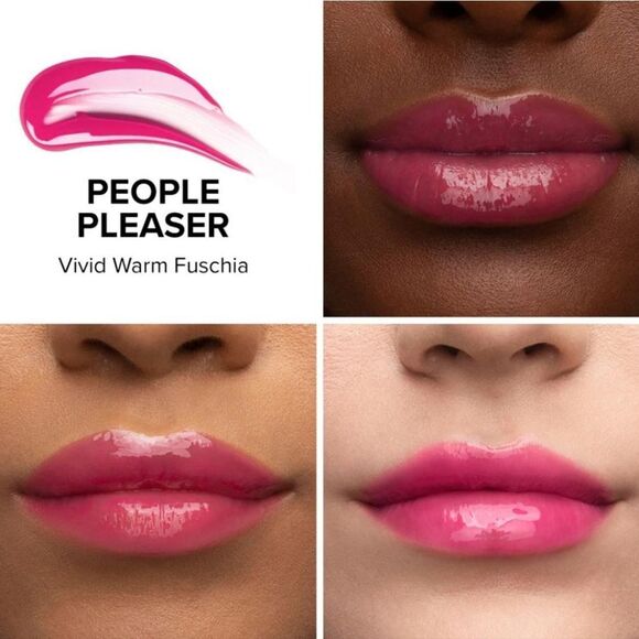 Too Faced Lip Injection Plumping Lip Gloss in People Pleaser (Hot Fuscia Pink) - Picture 9 of 16